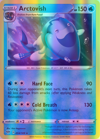 Arctovish - 054/189 (SWSH03) Rare - Near Mint Reverse Holofoil