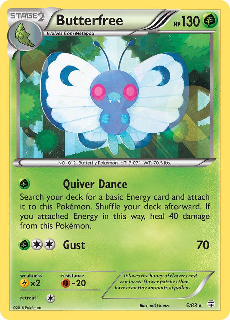 Butterfree - 005/083 (GEN) Holo Rare - Near Mint Holofoil