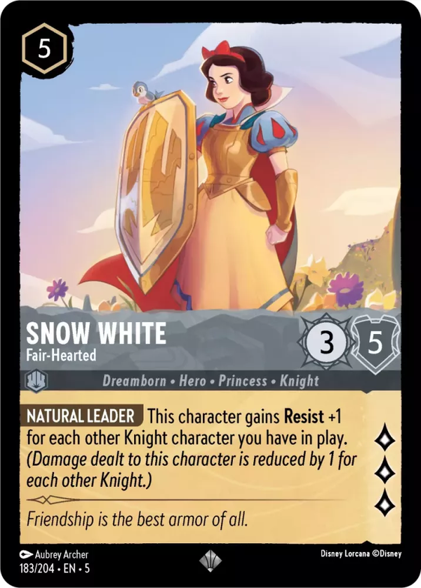 Snow White - Fair-Hearted (Shimmering Skies 183/204) Super Rare - Near Mint