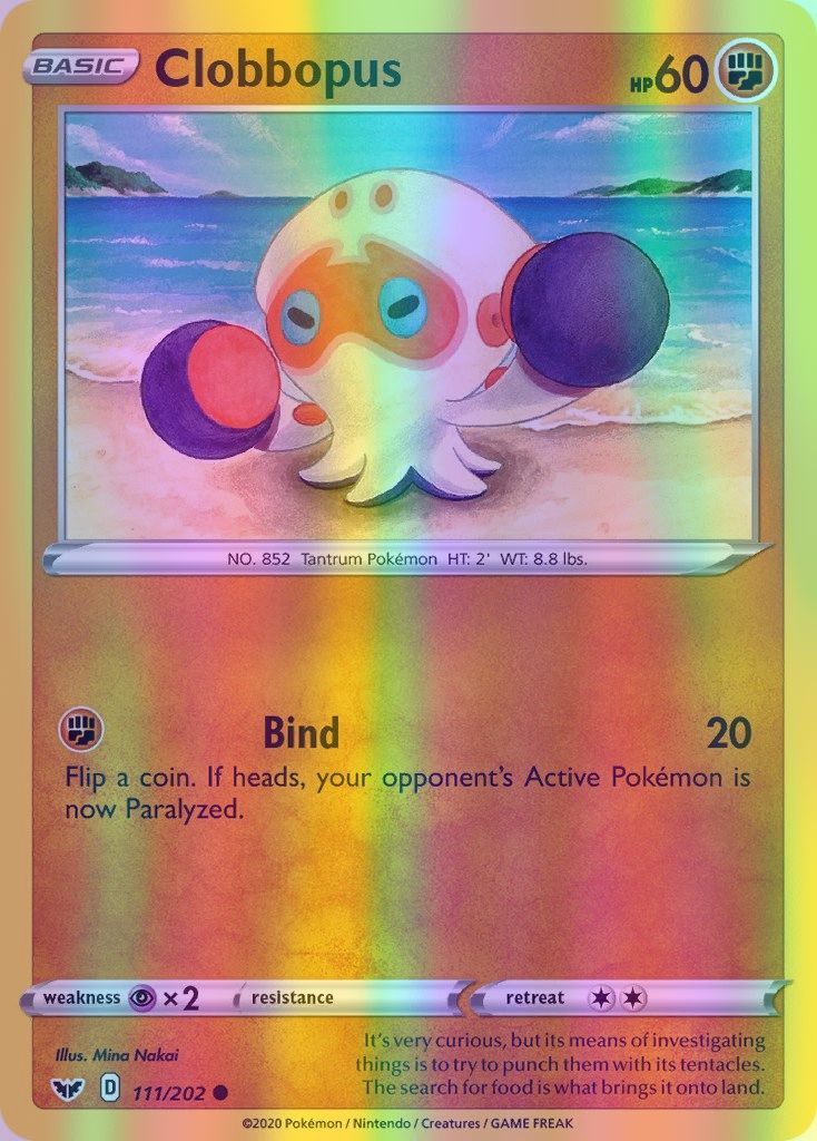 Clobbopus - 111/202 (SWSH01) Common - Near Mint Reverse Holofoil