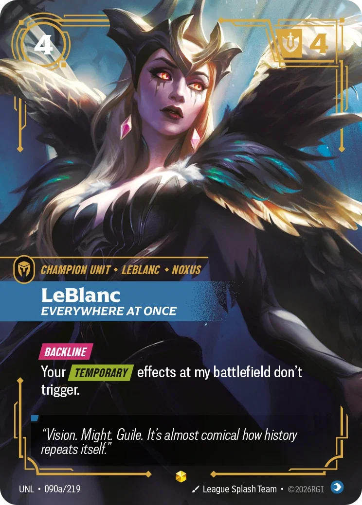 LeBlanc - Everywhere At Once (Alternate Art) - 090a/219 (UNL)  Showcase