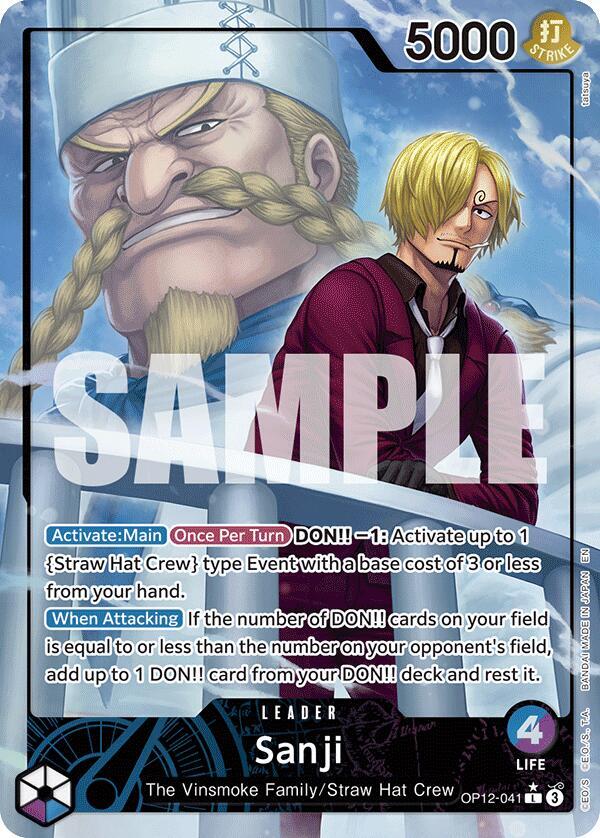 Sanji (OP12-041 L) (Atlernate Art)