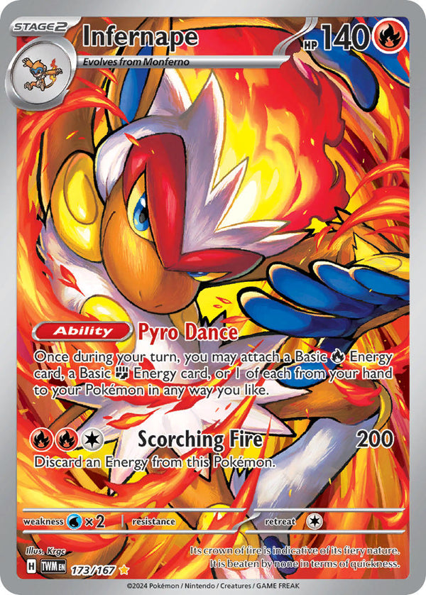 Infernape - 173/167 (TWM) Illustration Rare - Near Mint Holofoil