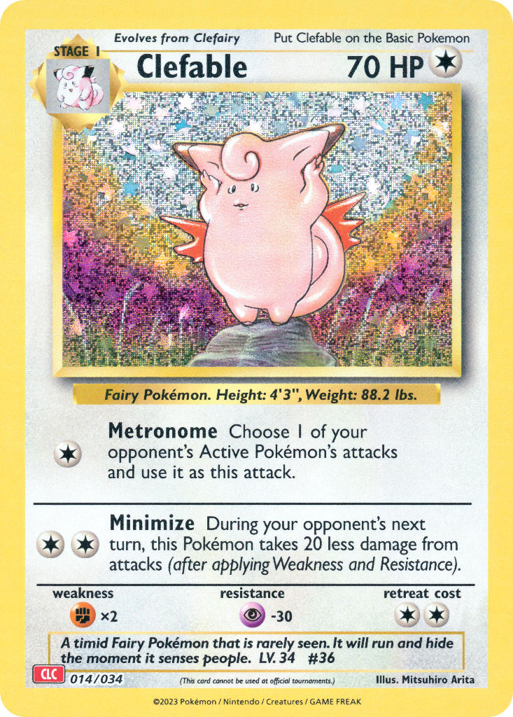 Clefable - 014/034 (TCG:CLC) Classic Collection - Near Mint Holofoil