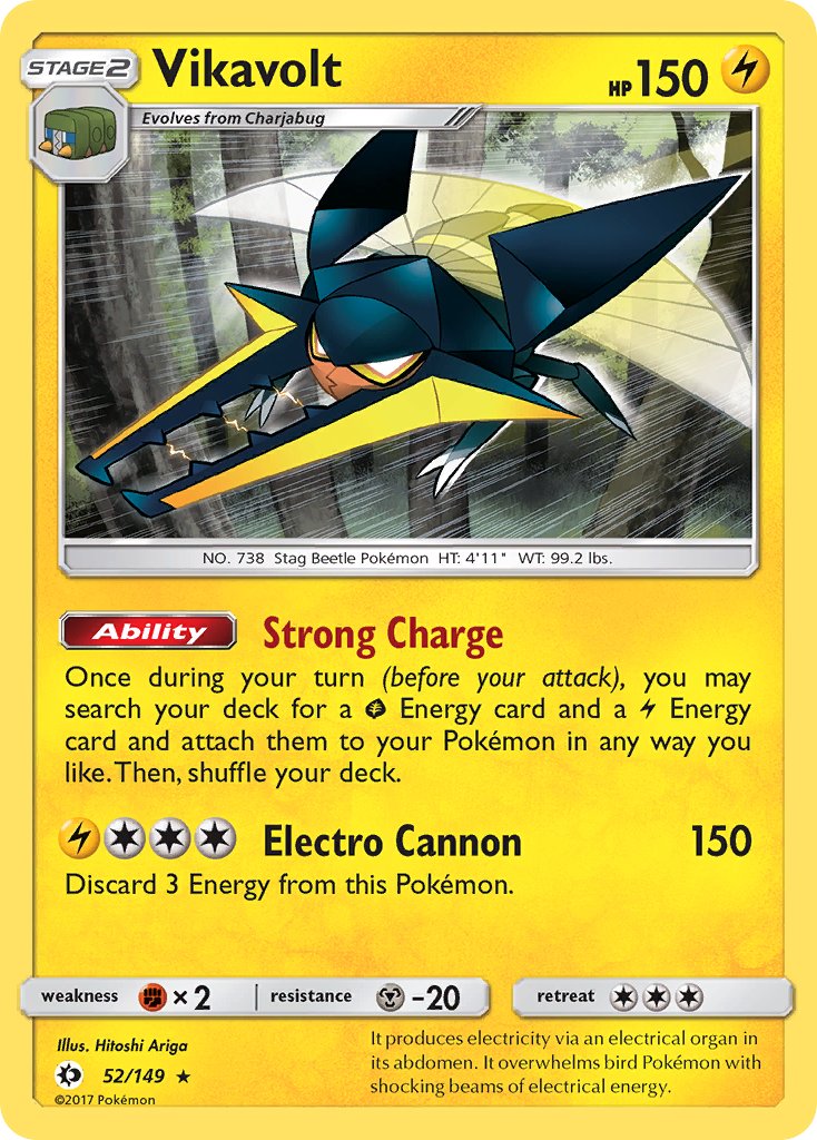 Vikavolt - 052/149 (SM01) Holo Rare - Near Mint Holofoil