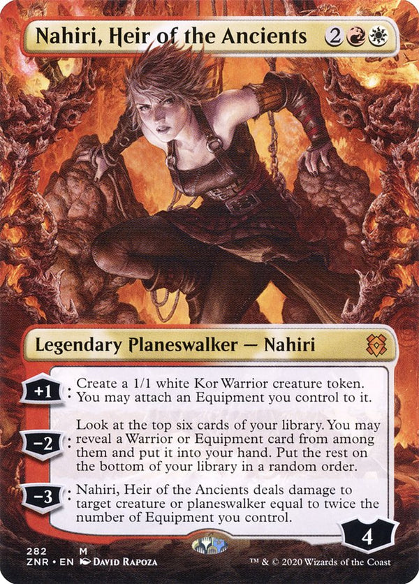 Nahiri, Heir of the Ancients [#282 Borderless Planeswalker] (ZNR-M)