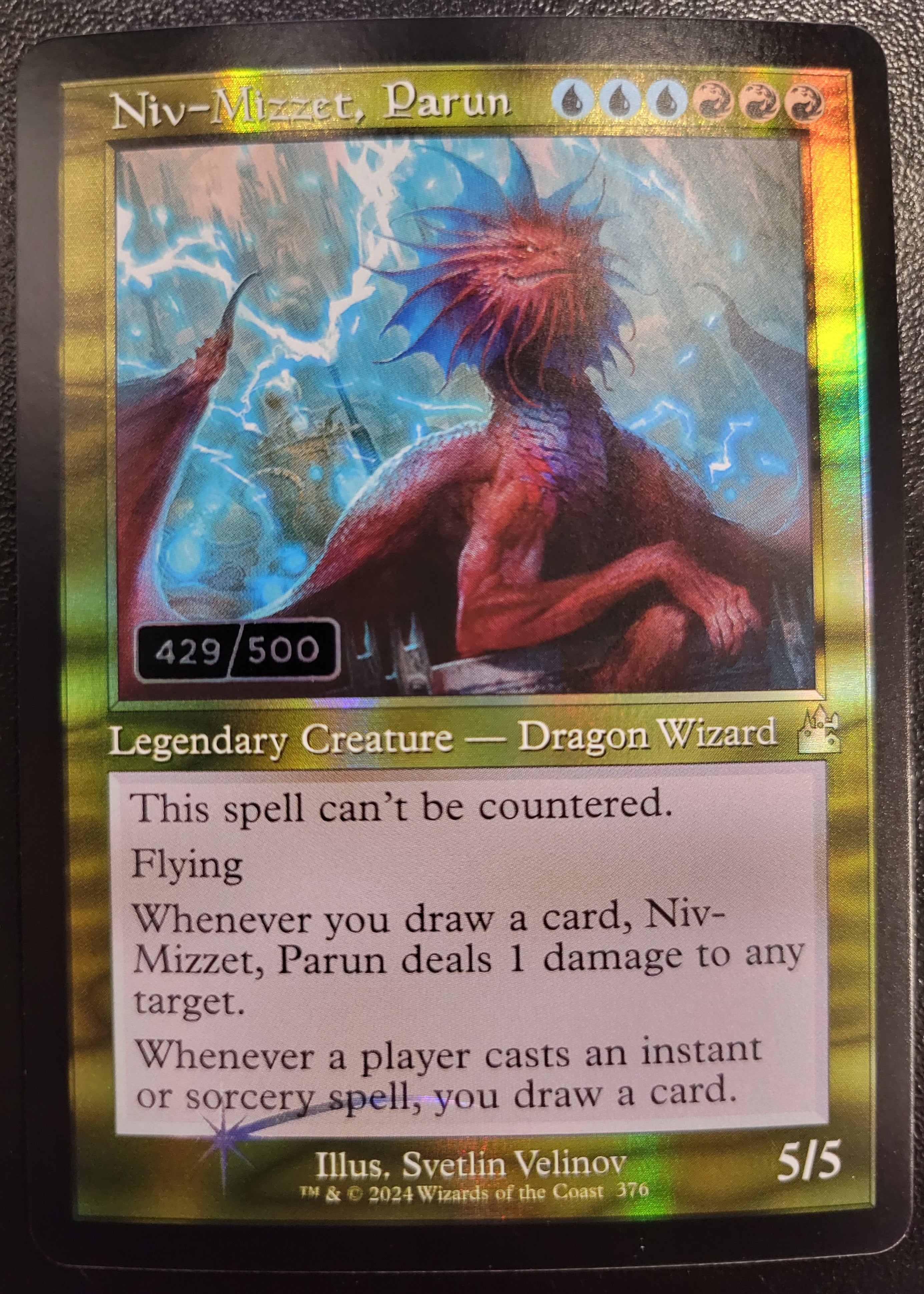 Niv-Mizzet, Parun [#0376 Retro Frame Serial Numbered] (RVR-R-FOIL)