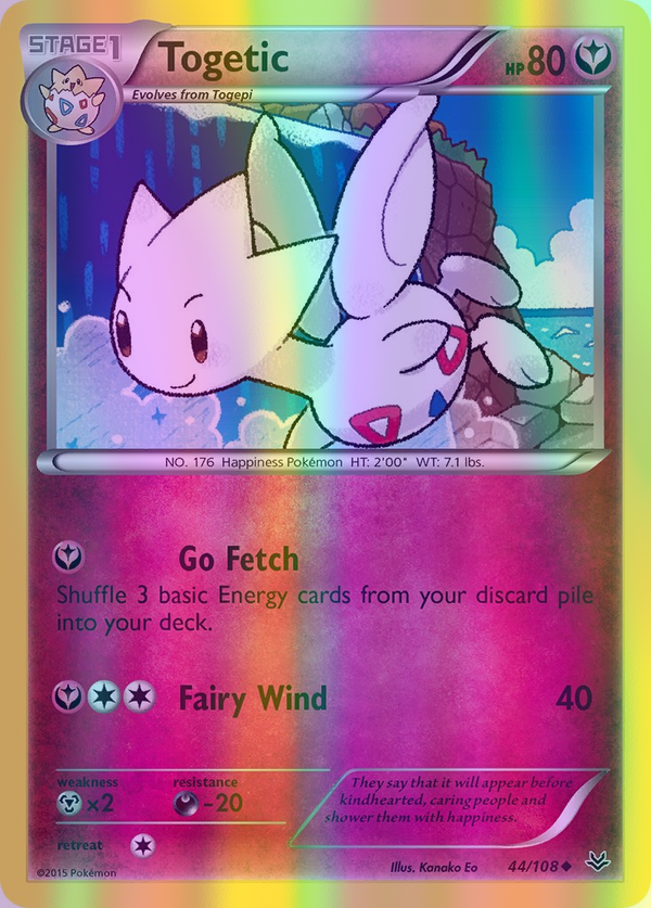 Togetic - 044/108 (ROS) Uncommon - Near Mint Reverse Holofoil