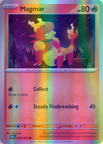 Magmar - 009/091 (PAF) Common - Near Mint Reverse Holofoil