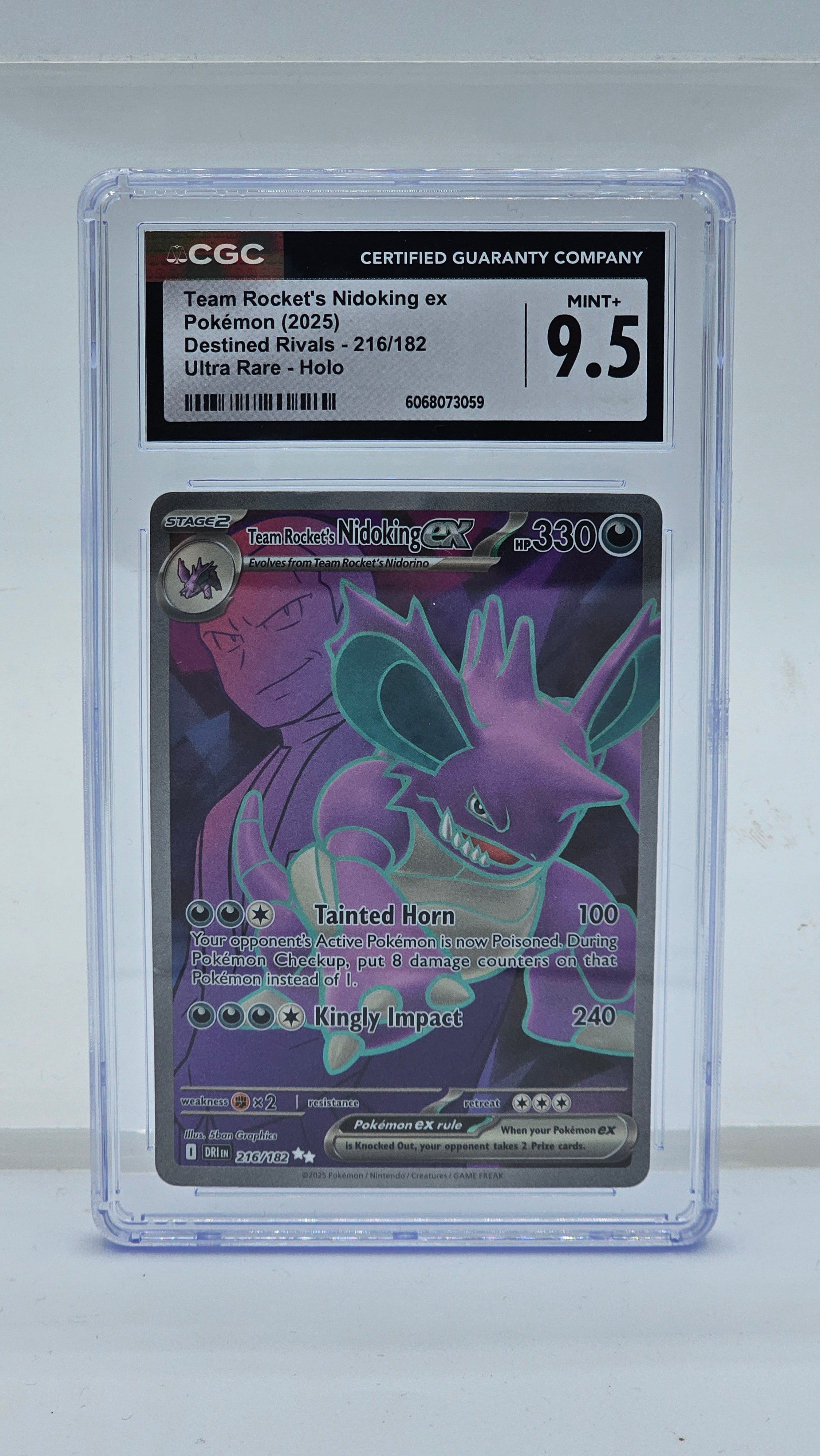 Team Rocket's Nidoking ex - 216/182 (DRI) Ultra Rare Normal Near Mint (Graded - CGC 9.5)