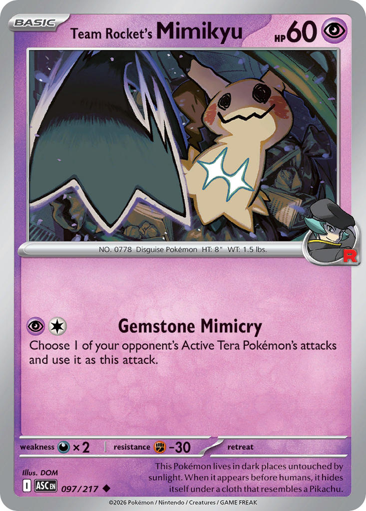 Team Rocket's Mimikyu - 097/217 (ASC) Uncommon