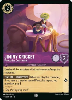 Jiminy Cricket - Pinocchio's Conscience (Rise of the Floodborn 44/204) Common - Near Mint