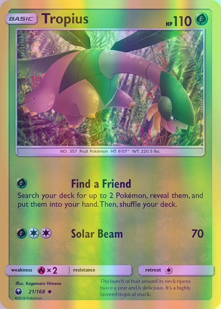 Tropius - 021/168 (CES) Uncommon - Near Mint Reverse Holofoil