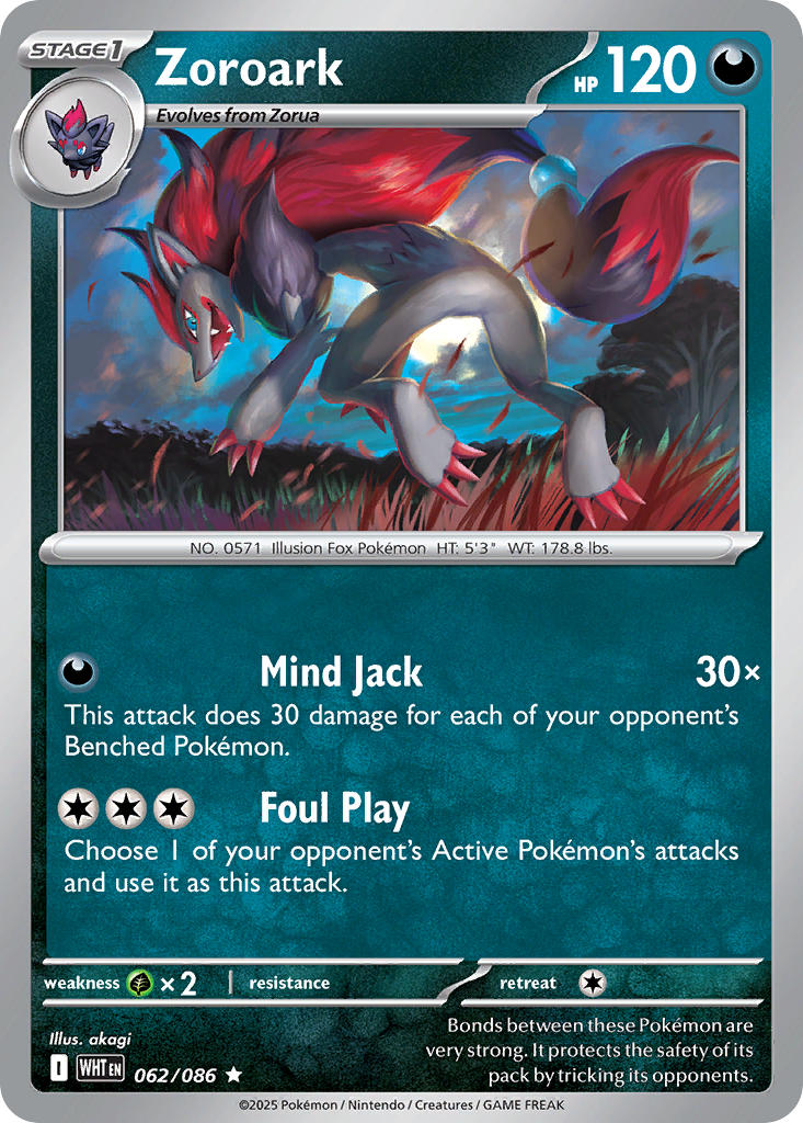 Zoroark - 062/086 (WHT) Rare
