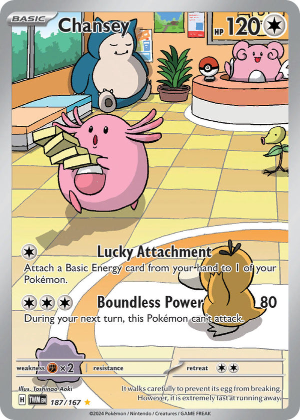 Chansey - 187/167 (TWM) Illustration Rare - Near Mint Holofoil