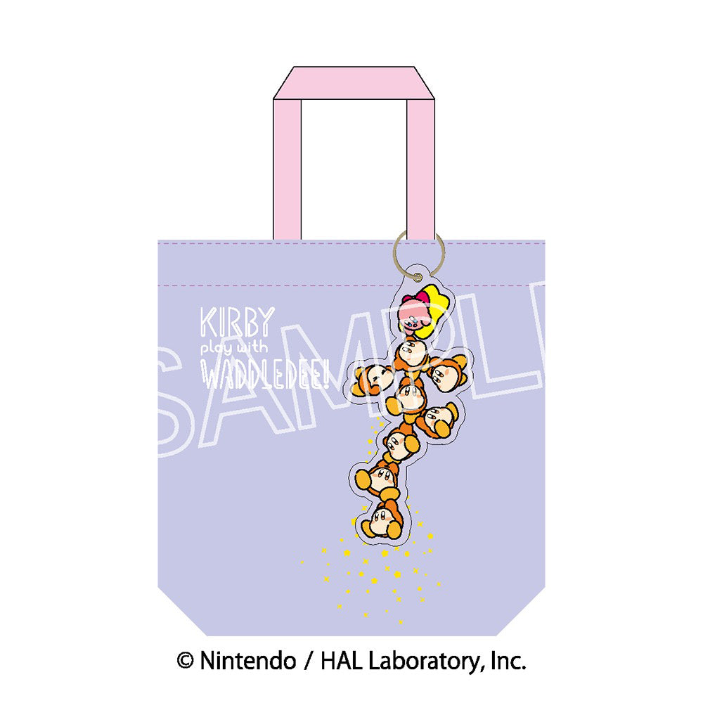 Kirby Play With Waddle Dee Patch Charm Tote A Purple