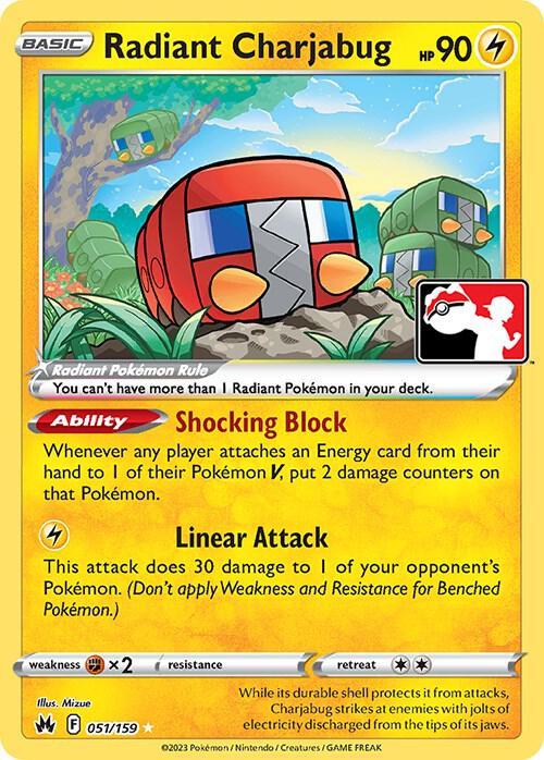 Radiant Charjabug (051/159) Radiant Rare Prize Pack Series - Near Mint Holofoil