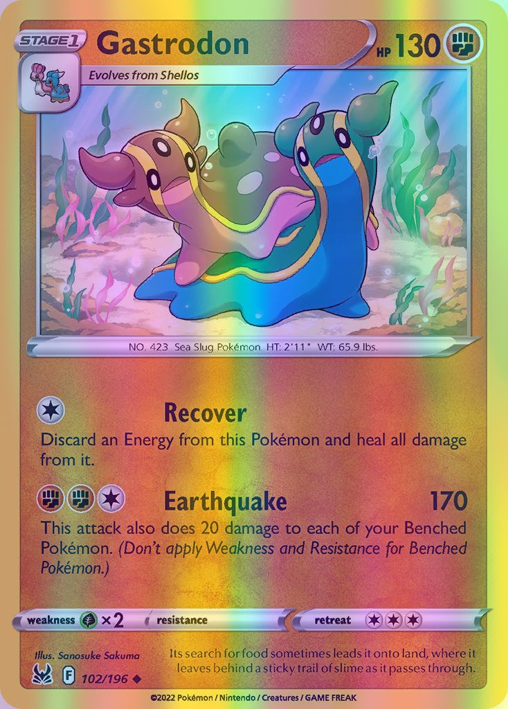 Gastrodon - 102/196 (SWSH11) Uncommon - Near Mint Reverse Holofoil