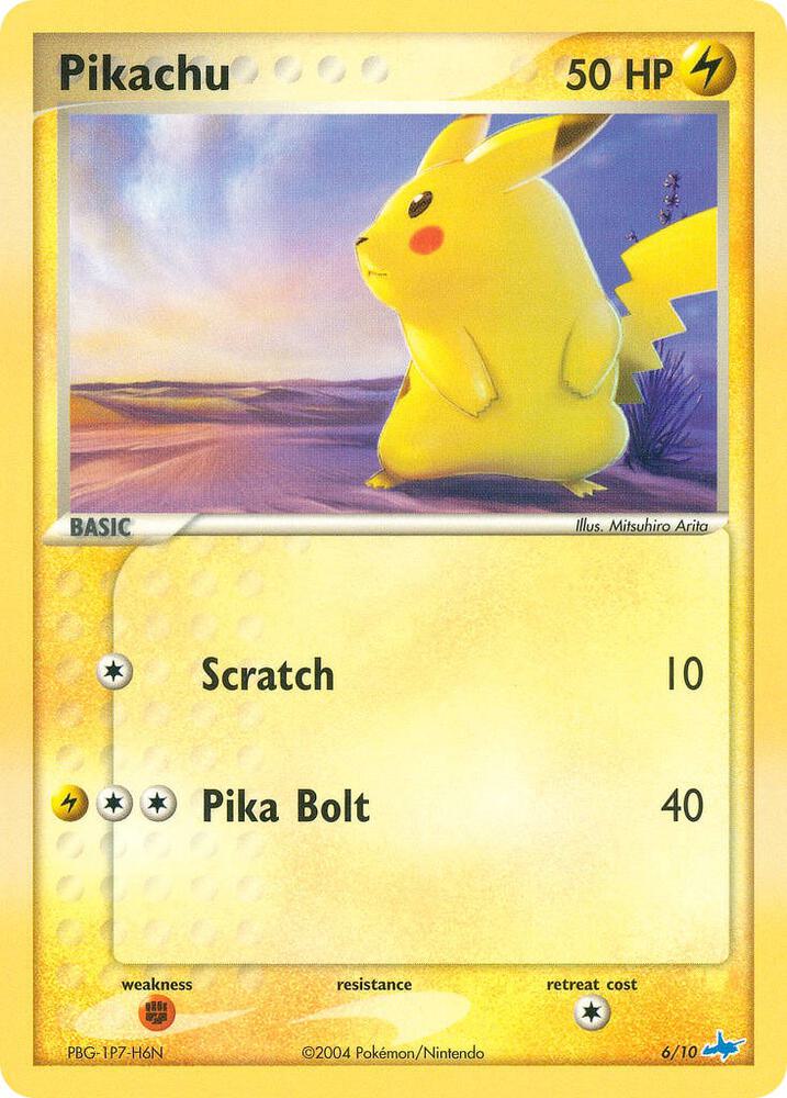 Pikachu - 6/10 (EX Trainer Kit 1: Latias & Latios) Common - Light Play