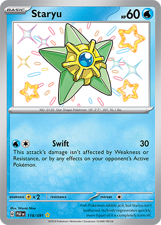 Staryu - 118/091 (PAF) Secret Rare - Near Mint Holofoil