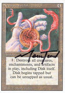 Nevinyrral's Disk (3ED-R)[Artist Signature] Moderate Play