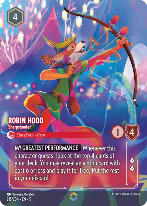 Robin Hood - Sharpshooter  (Shimmering Skies 215/204) Enchanted - Near Mint Holofoil