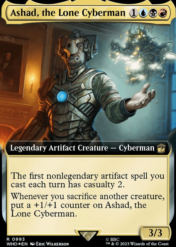 Ashad, the Lone Cyberman [#0993 Surge Foil Extended Art] (WHO-R)