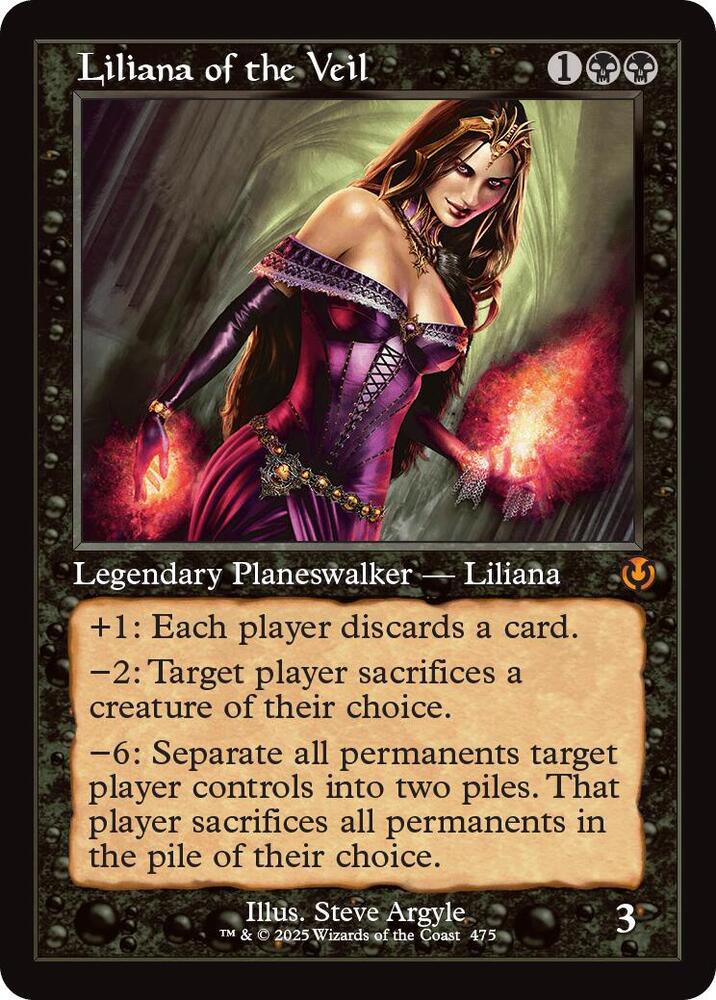 Liliana of the Veil [ #0475 Retro Frame ] (INR-M) Moderate Play