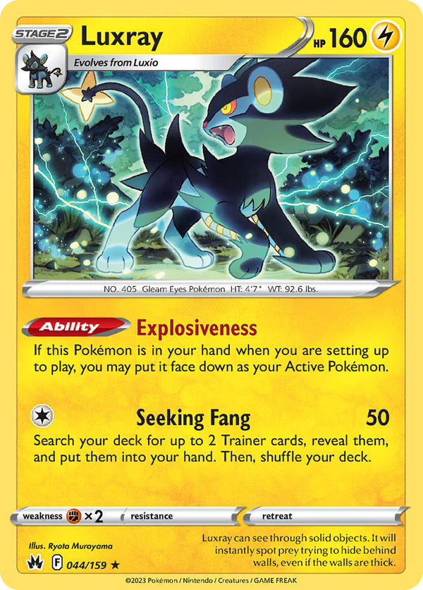 Luxray - 044/159 (CRZ) Rare -  Near Mint