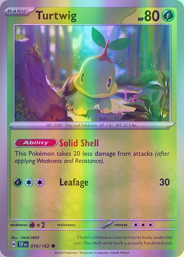 Turtwig - 010/162 (TEF) Common - Near Mint Reverse Holofoil