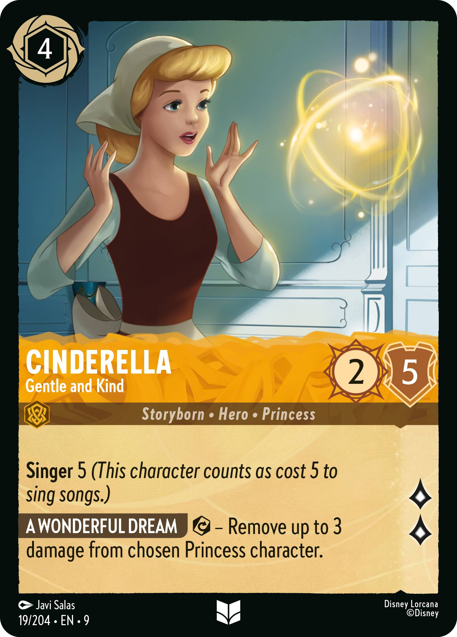 Cinderella - Gentle and Kind (Fabled - 019/204)  Uncommon