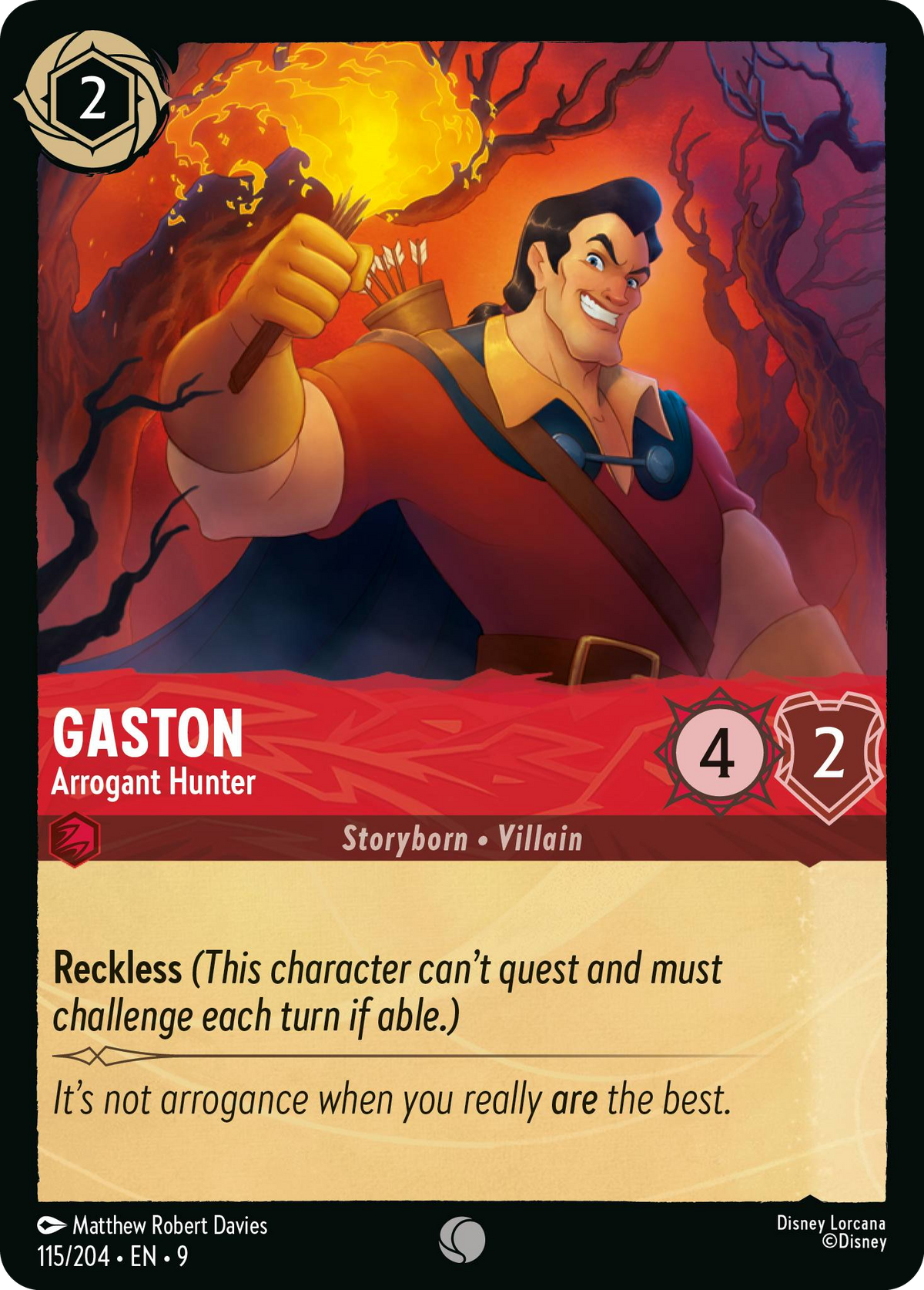 Gaston - Arrogant Hunter (115/204 - Fabled)  Common