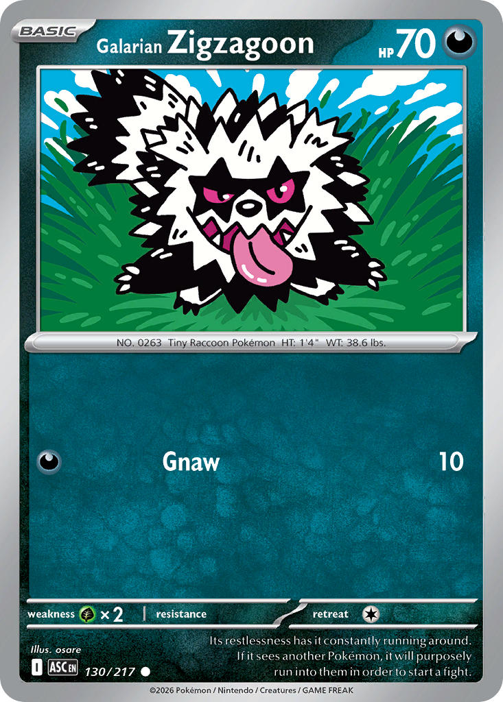 Galarian Zigzagoon - 130/217 (ASC) Common