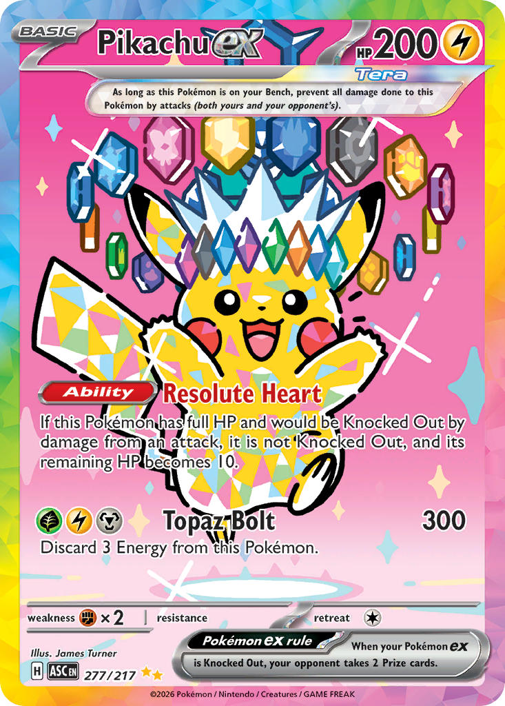 Pikachu ex - 277/217 (ASC) Special Illustration Rare