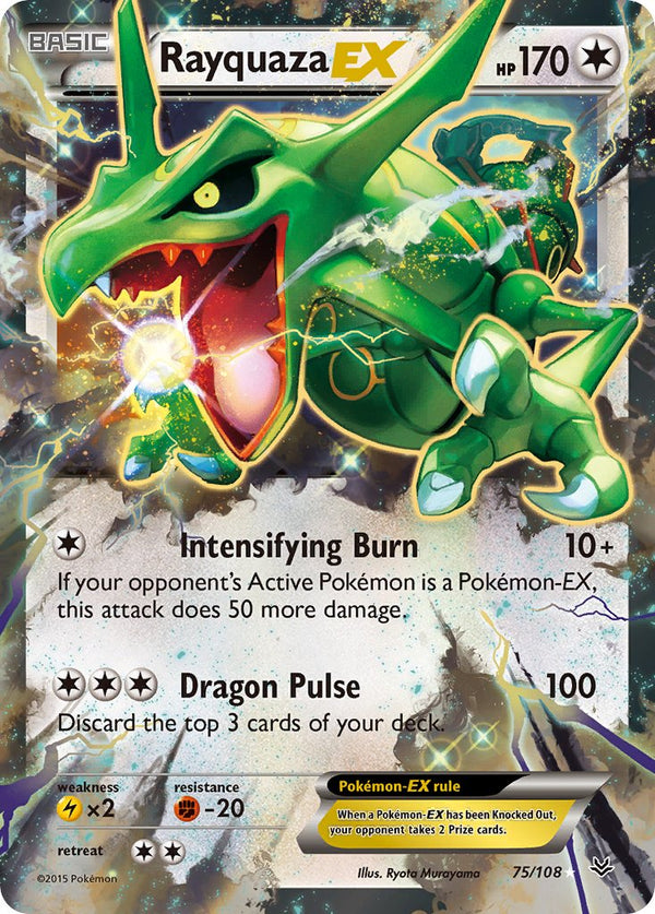 Rayquaza EX - 075/108 (ROS) Ultra Rare - Near Mint Holofoil