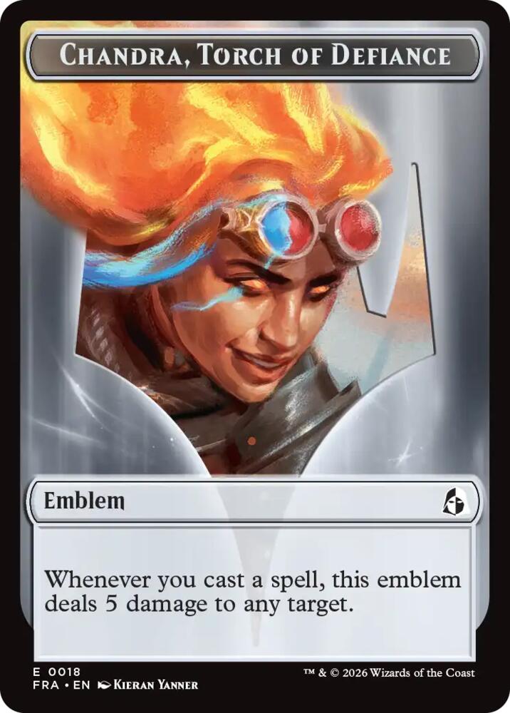 Chandra, Chill of Compliance // Chandra, Torch of Defiance Double-Sided Token (FRA-T)