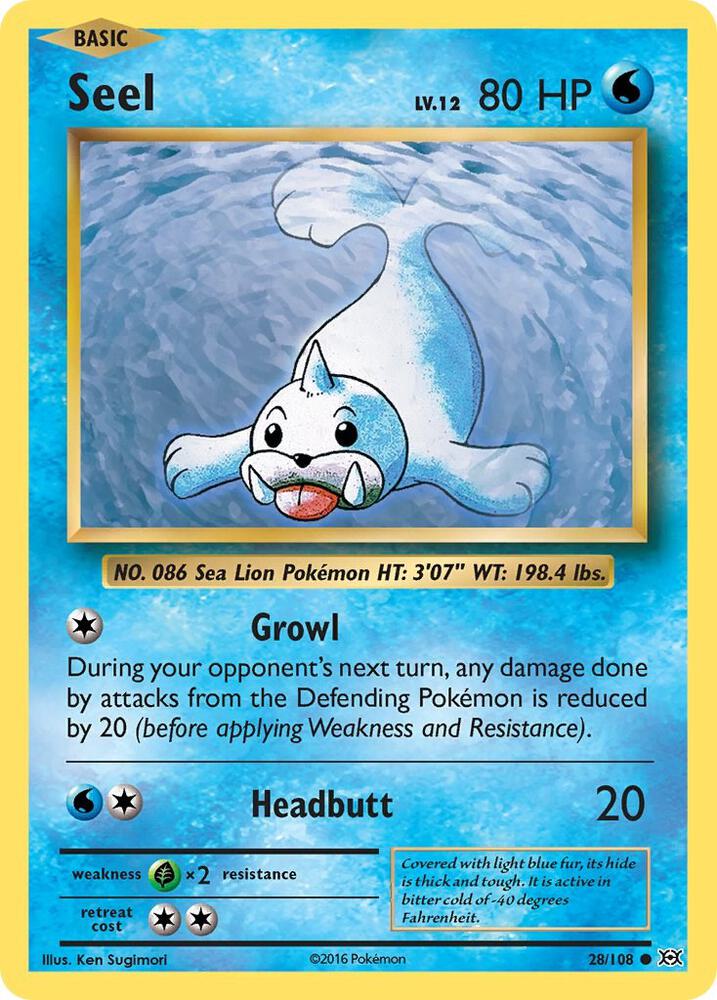 Seel - 028/108 (EVO)  Common - Near Mint Reverse Holofoil