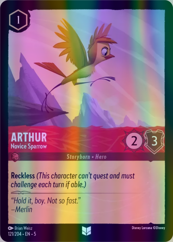 Arthur - Novice Sparrow (Shimmering Skies 121/204) Uncommon - Near Mint Cold Foil