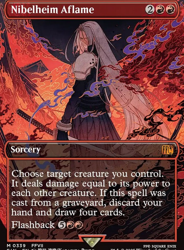 Nibelheim Aflame [ #0339 Borderless Alternate Art ] (FIN-M)