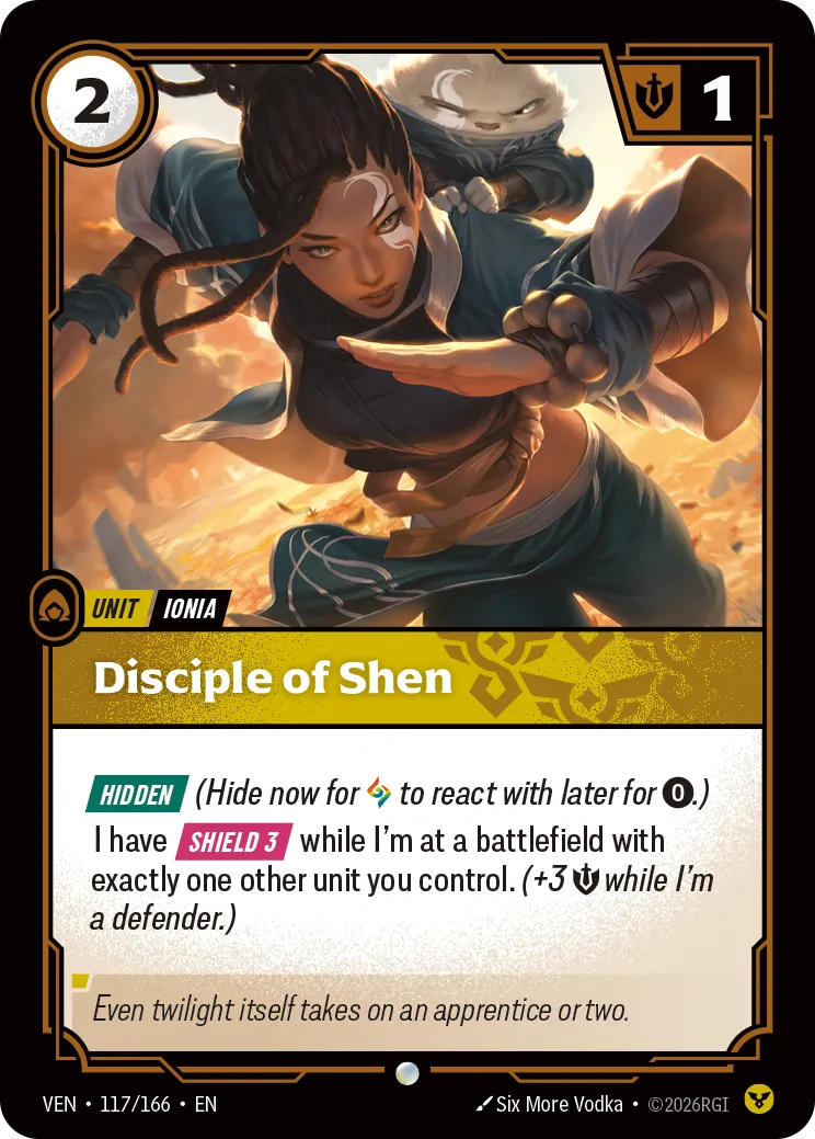 Disciple of Shen - 117/166 (VEN) Common