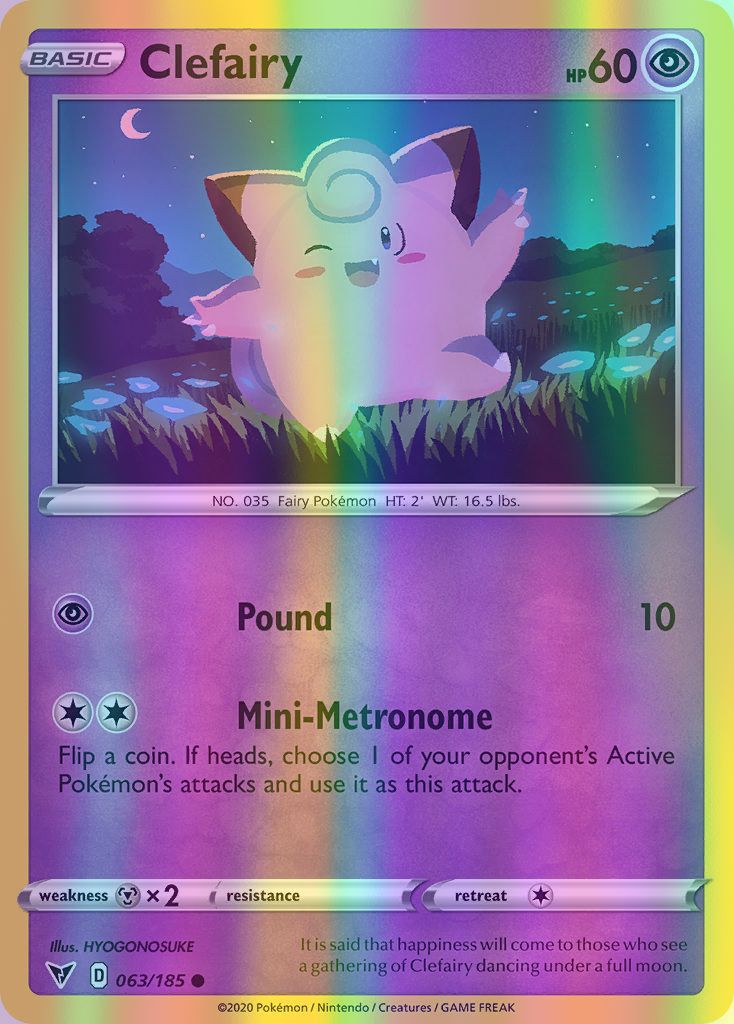 Clefairy - 063/185 (SWSH04) Common - Near Mint Reverse Holofoil