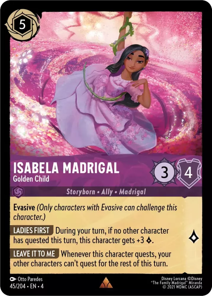 Isabela Madrigal - Golden Child (Ursula's Return 045/204) Rare - Near Mint