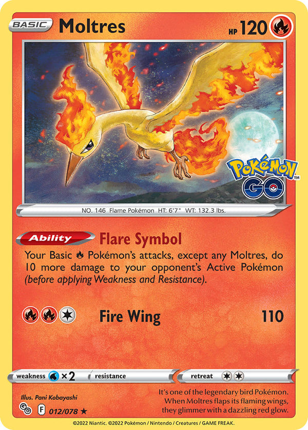 Moltres - 012/078 (PGO) Holo Rare - Near Mint Holofoil