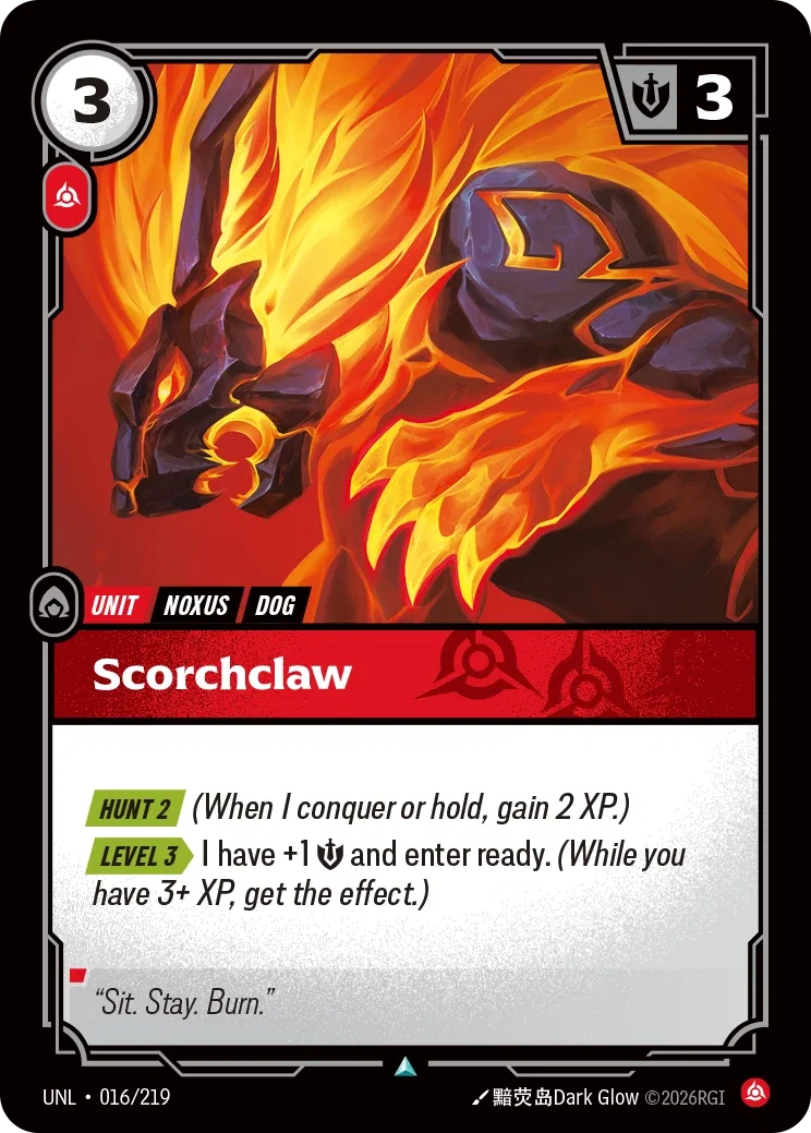 Scorchclaw - 016/219 (UNL)  Uncommon