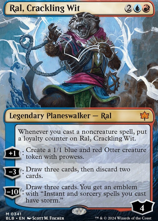 Ral, Crackling Wit [#0341 Borderless Planeswalker] (BLB-M-FOIL)