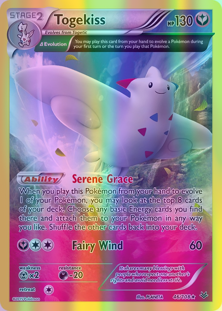 Togekiss (Delta) - 046/108 (ROS) Holo Rare - Near Mint Reverse Holofoil