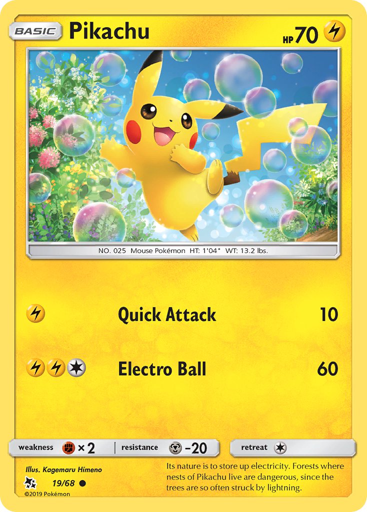 Pikachu - 19/68 (HIF) Common - Near Mint