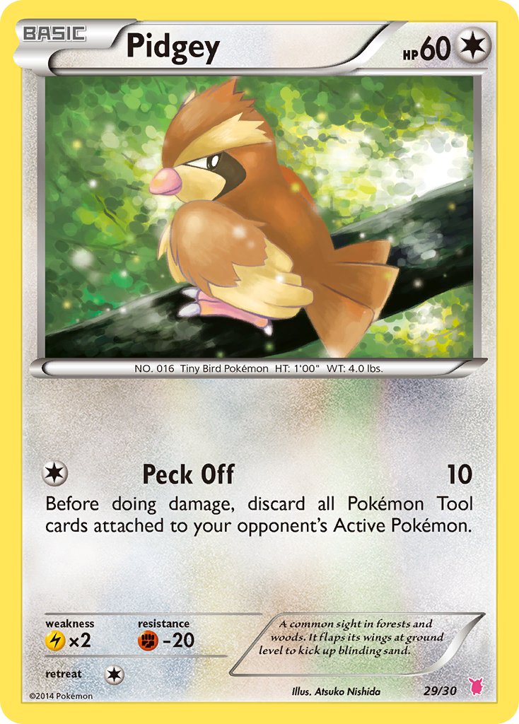Pidgey - 29/30 (TK7B) Common - Near Mint