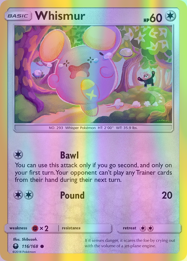 Whismur - 116/168 (CES) Common - Near Mint Reverse Holofoil