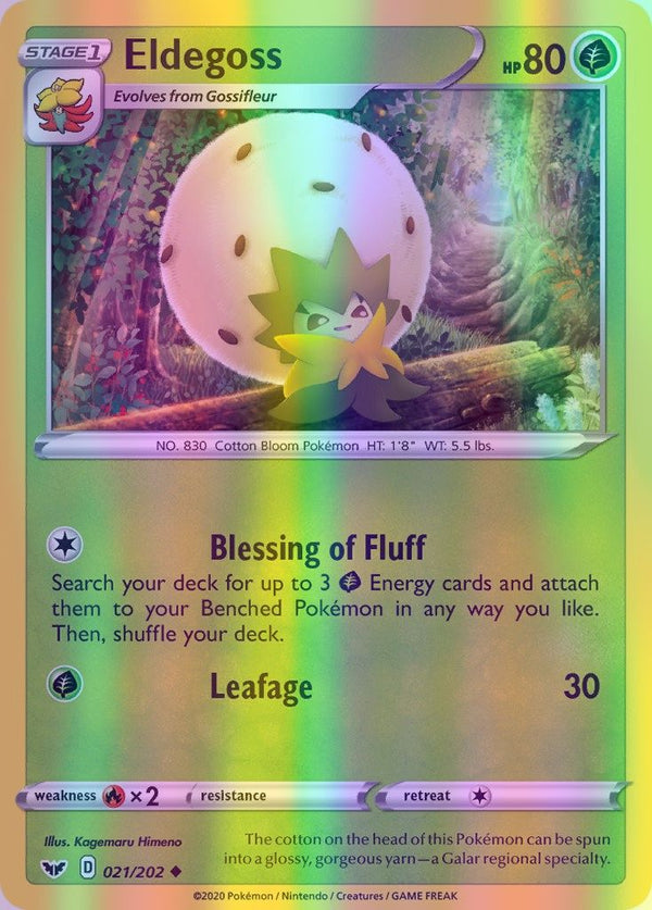 Eldegoss - 021/202 (SWSH01) Uncommon - Near Mint Reverse Holofoil